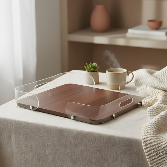 Wooden Tray Set 2 Pcs